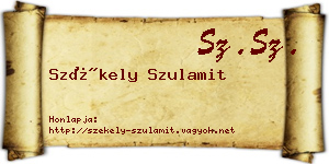 Székely Szulamit névjegykártya